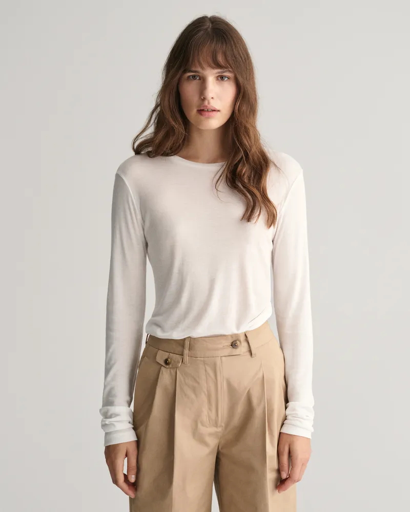Gant Damen Leichtes Langarm-T-Shirt 