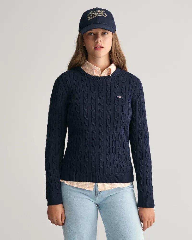 Gant Teens Teen Girls Shield Zopfstrick Baumwollpullover 