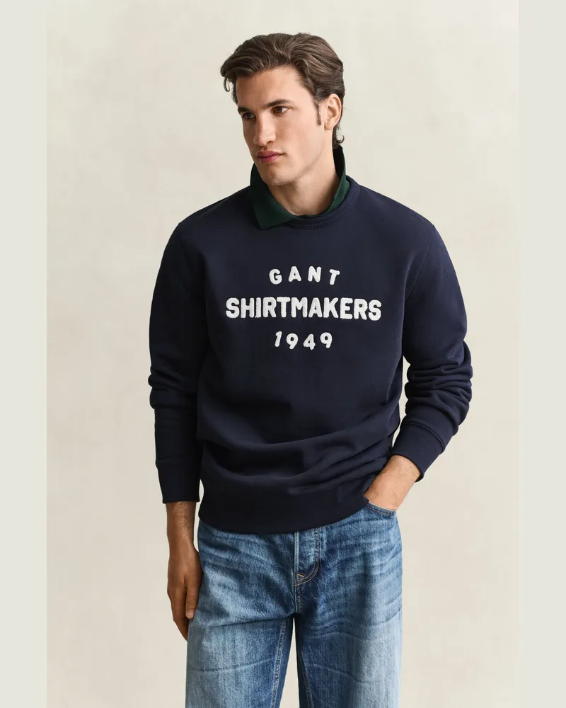 Gant Herren Graphic Sweatshirt EVENING Blau Evening