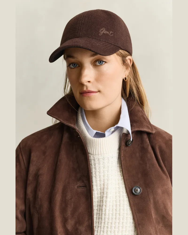 Gant Damen Melton Cap DEEP Braun Deep