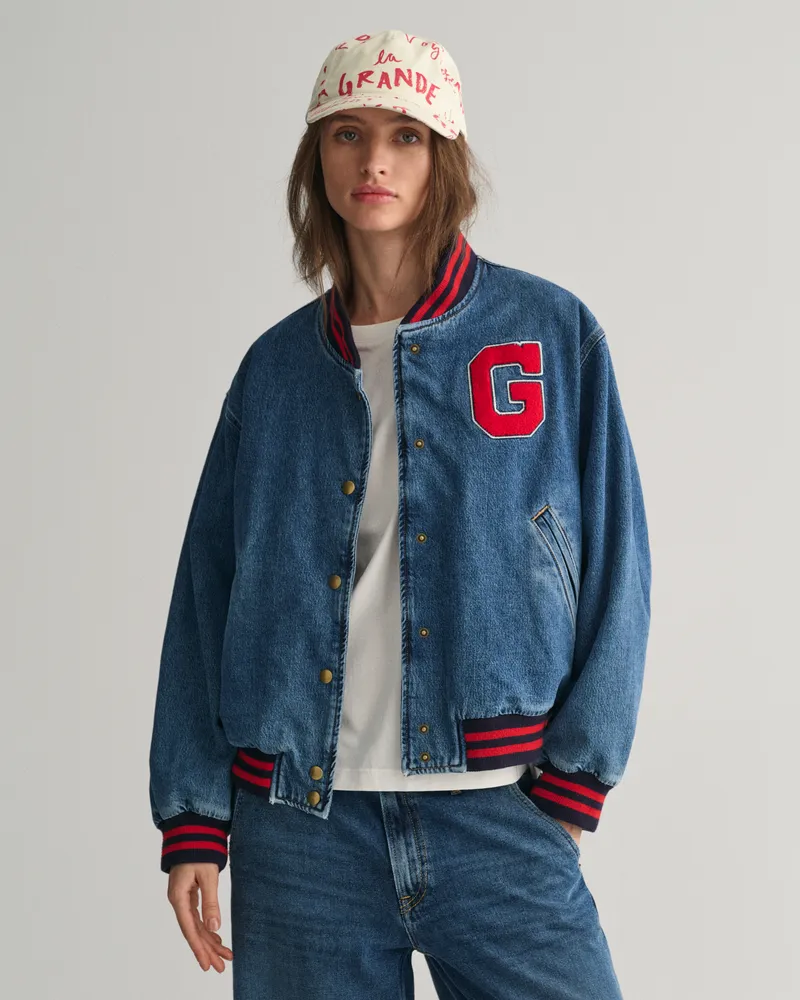 Gant Damen Denim Varsity Jacke 
