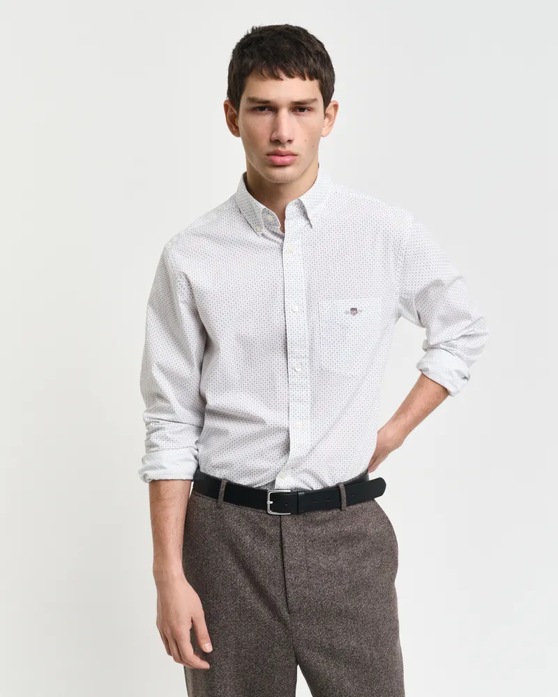 Gant Herren Regular Fit Hemd mit Micro-Print 