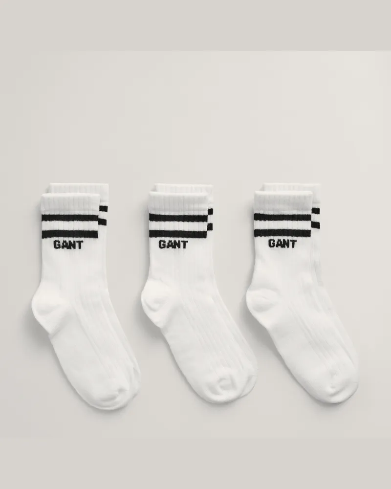 Gant Kids Kids 3er-Pack Gerippte Logo-Socken 