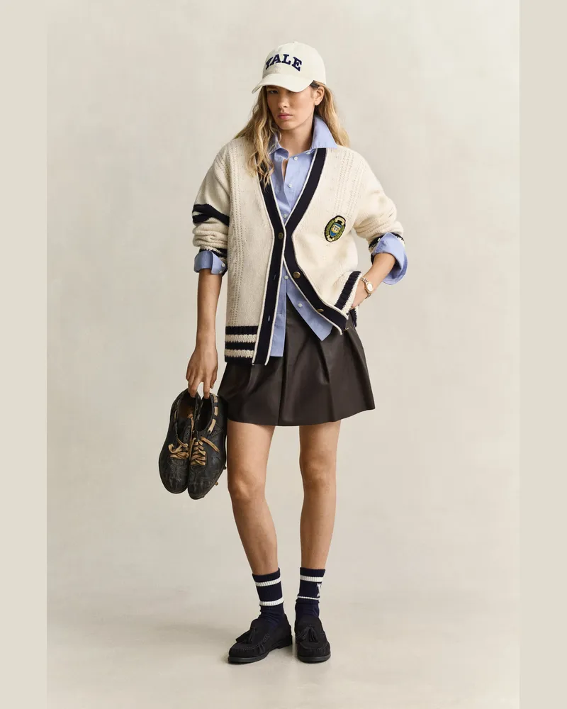Gant Damen Gant x Yale Varsity Strickjacke CREAM Cream