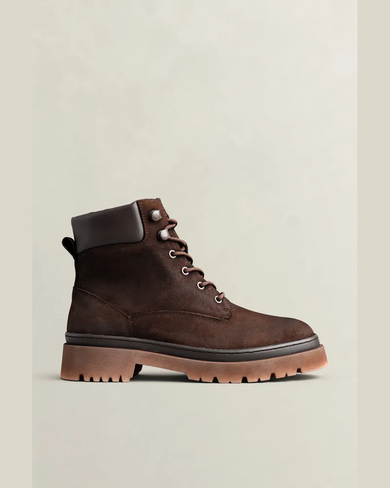 Gant Damen Aligrey Lederstiefel DARK Braun Dark