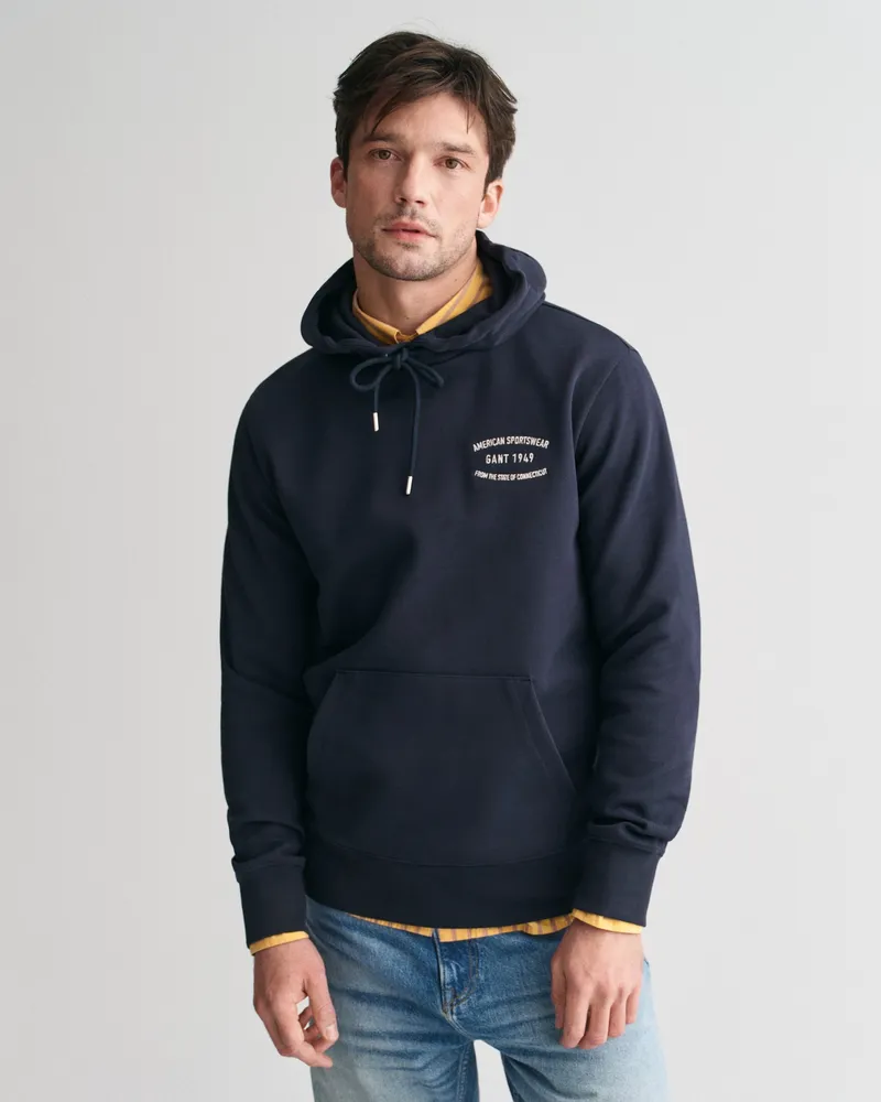 Gant Herren Hoodie mit kleiner Grafik 