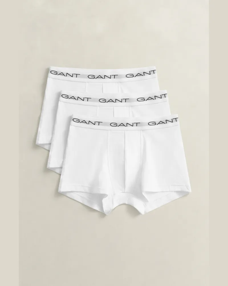 Gant Herren 3er-Pack Boxershorts Weiß Weiß