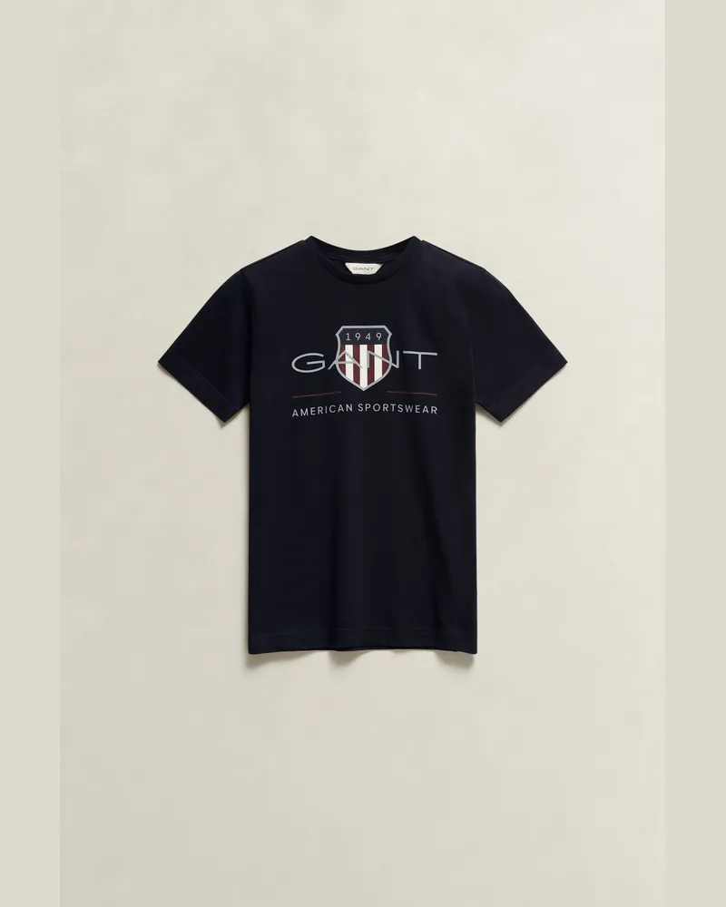 Gant Teenager Archive Shield T-Shirt EVENING Blau Evening