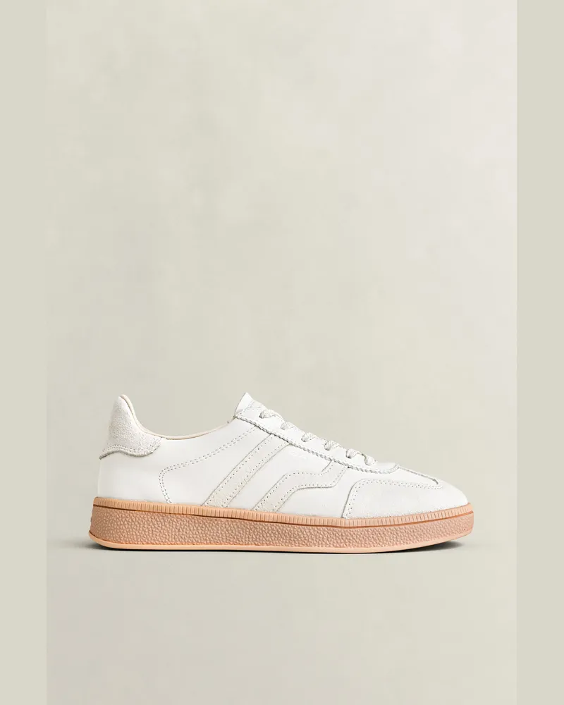 Gant Damen Cuzima Sneaker aus Veloursleder Weiß Weiß