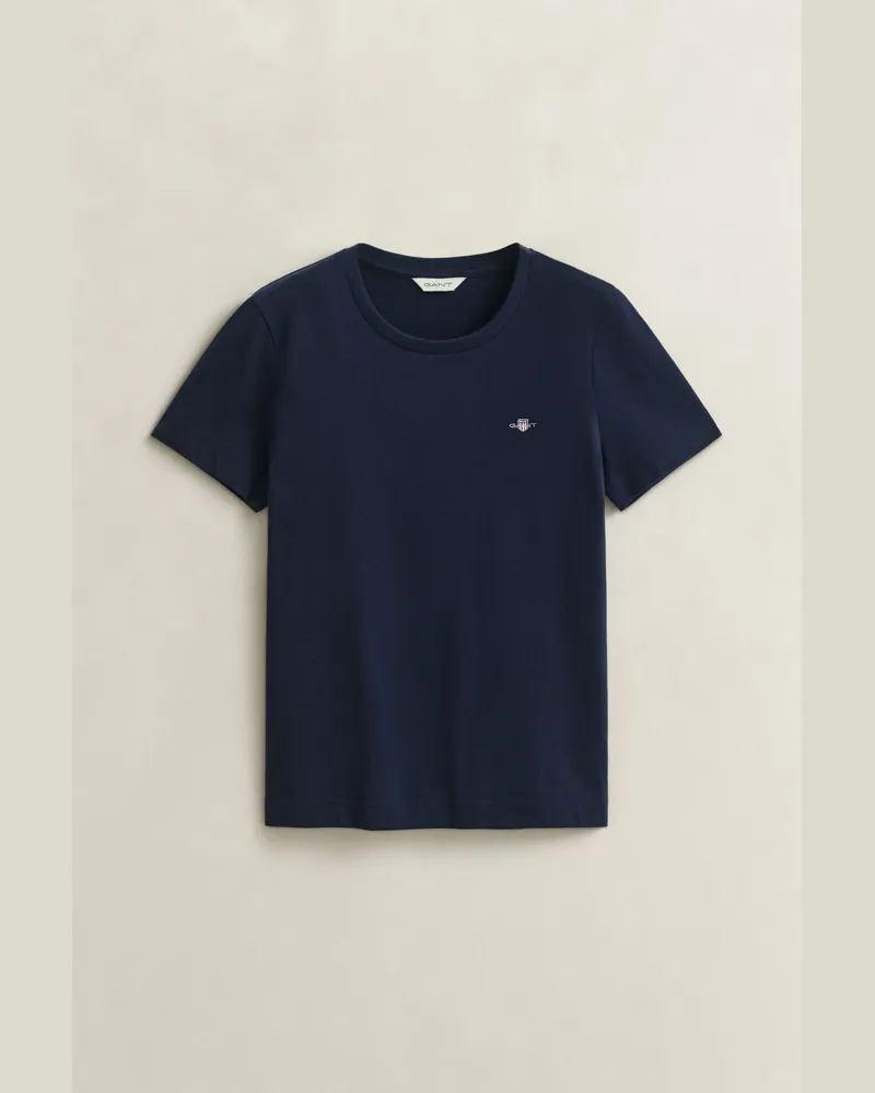 Gant Damen Shield T-Shirt EVENING Blau Evening