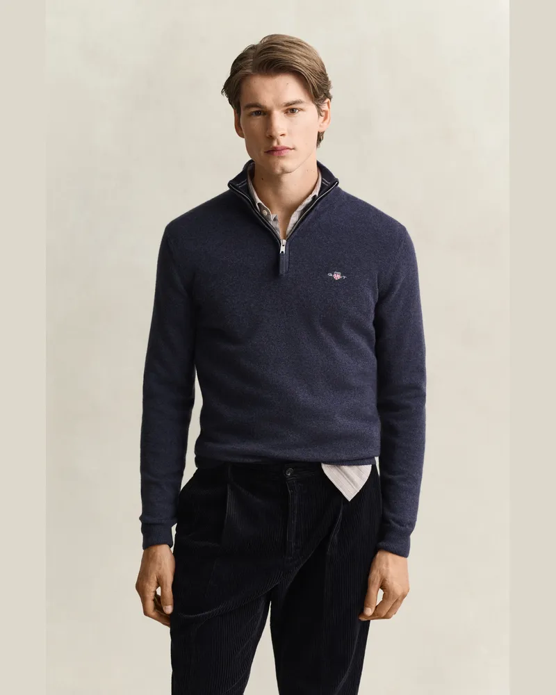 Gant Herren Troyer aus Lambswool DARK NAVY MELANGE Dark