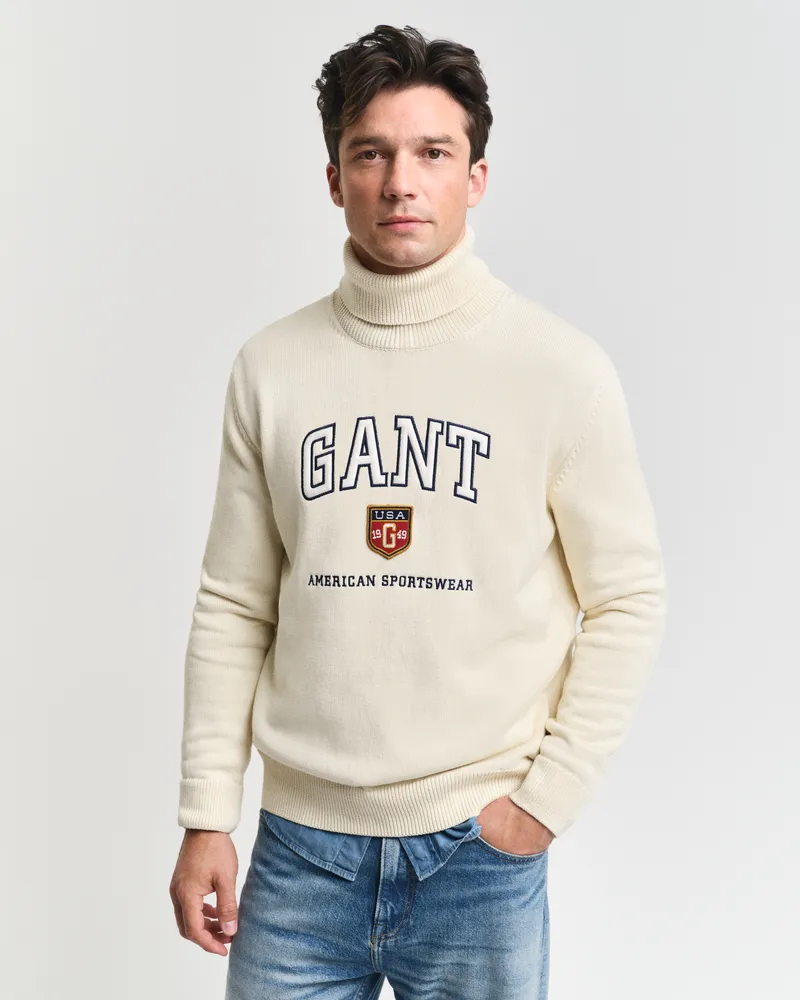 Gant Herren GANT Graphic Rollkragenpullover 
