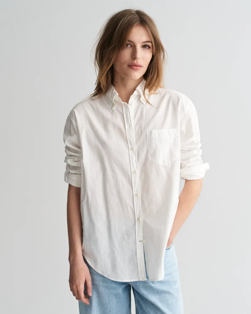 Gant Damen Relaxed Fit Luxury Oxford-Bluse 