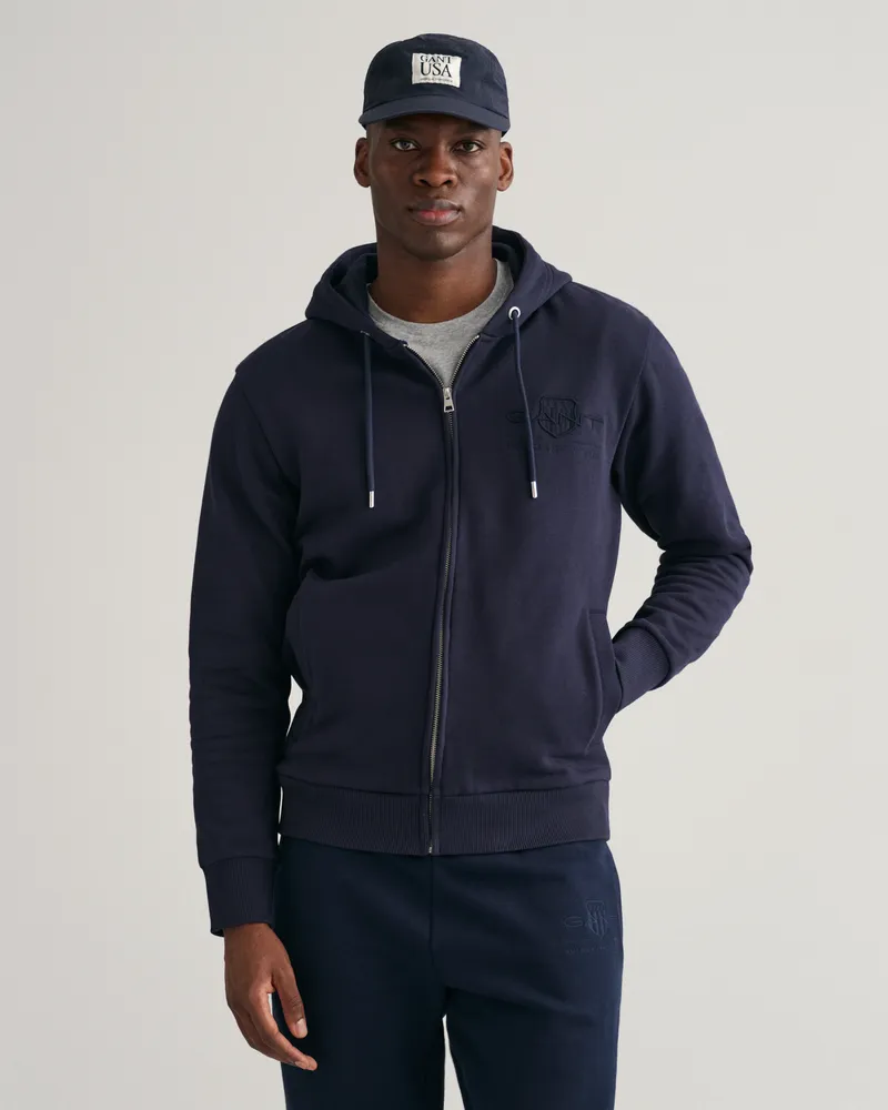 Gant Herren Tonal Archive Shield Sweatjacke 