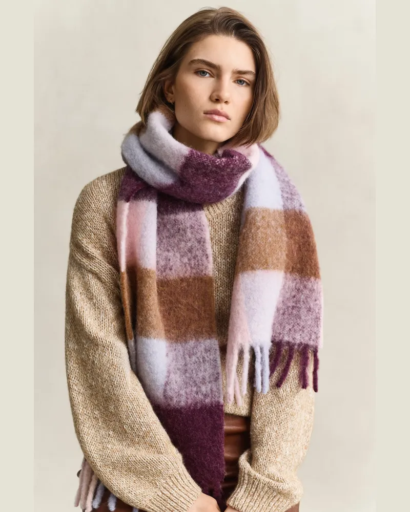 Gant Damen Karierter Schal aus Alpaka-Woll-Gemisch MULTICOLOR Multicolor