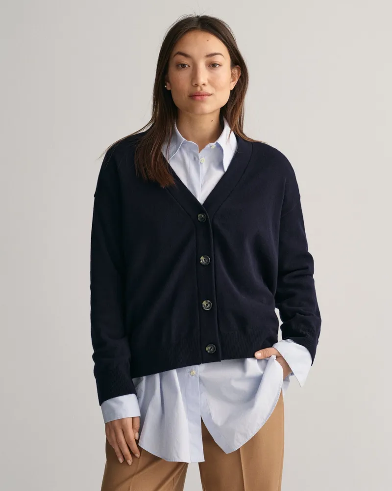 Gant Damen Strickjacke aus Super Fine Lambswool 