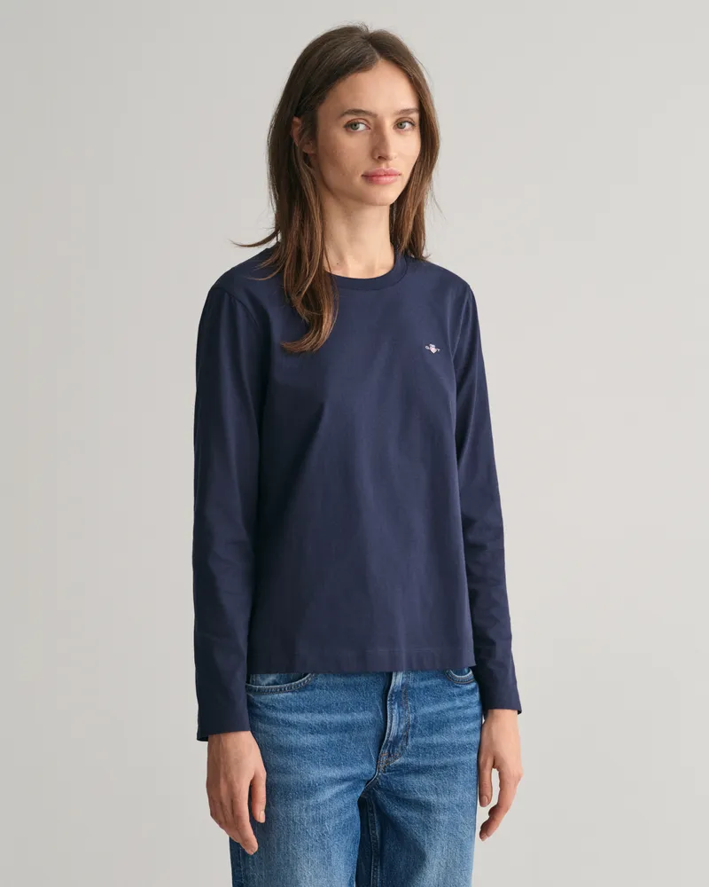 Gant Damen Shield Langarm-T-Shirt 