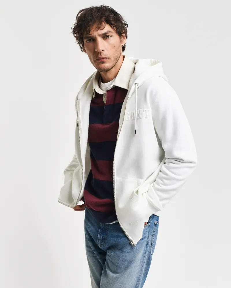 Gant Herren Embossed Sweatjacke 