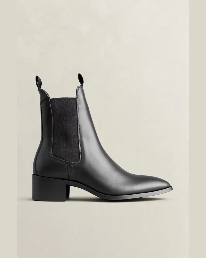 Gant Damen St Broomly Chelsea Boot aus Leder Schwarz Schwarz