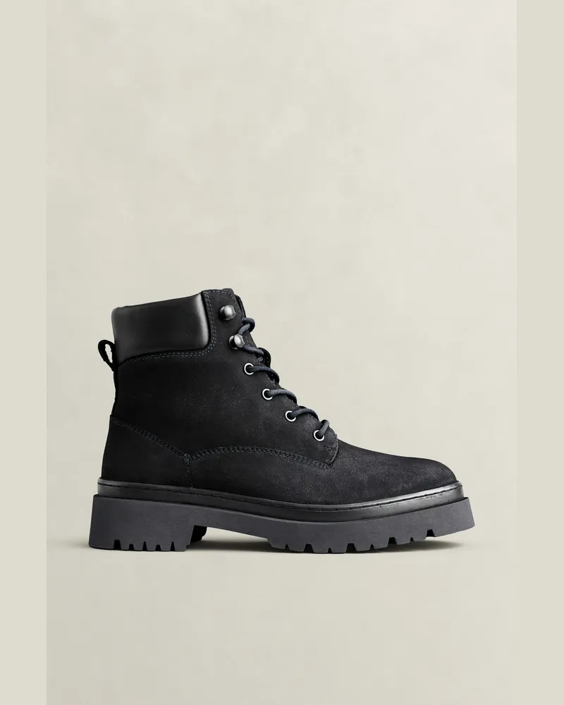 Gant Damen Aligrey Lederstiefel Schwarz Schwarz