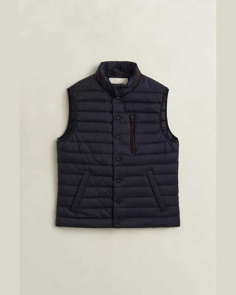Gant Herren Ultraleichte Daunenweste EVENING Blau Evening