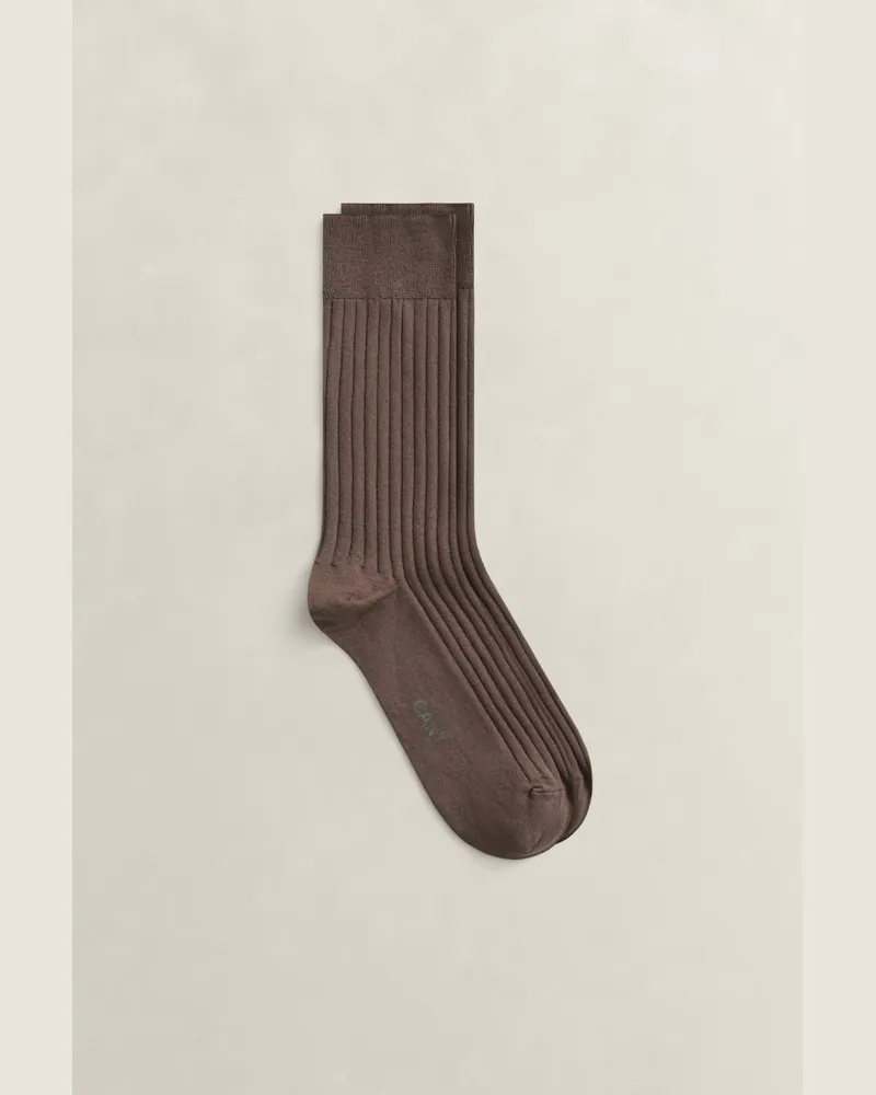 Gant Herren Socken aus Pima-Baumwolle SHADOW Braun Shadow