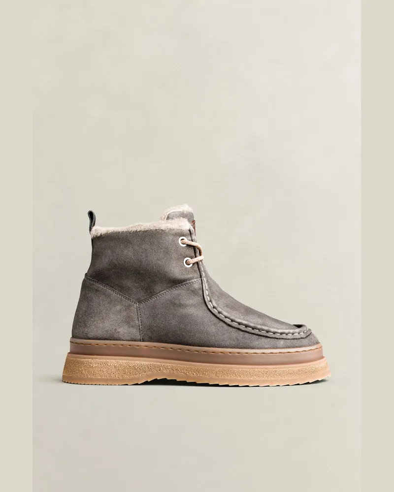Gant Damen Sistown Stiefel aus Veloursleder CONCRETE Grau Concrete