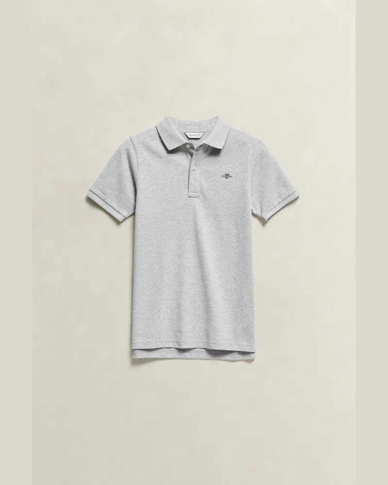 Gant Teenager Shield Poloshirt Grau MELANGE Grau