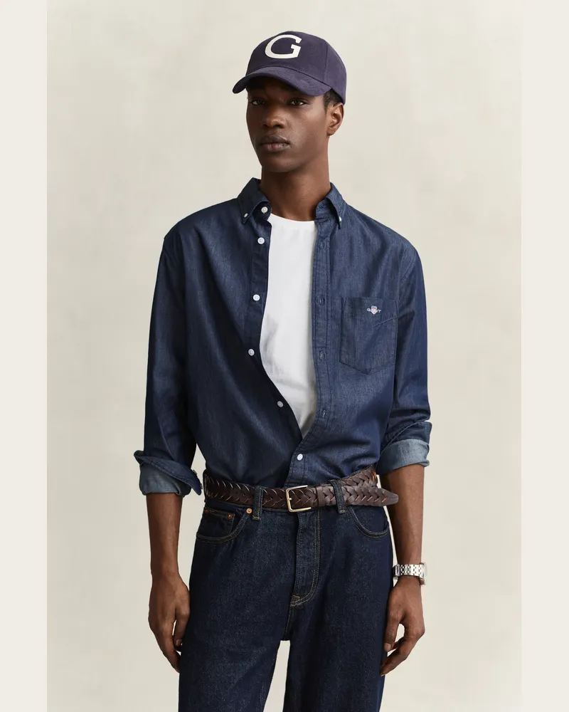 Gant Herren Regular Fit Indigo Hemd DARK INDIGO Dark