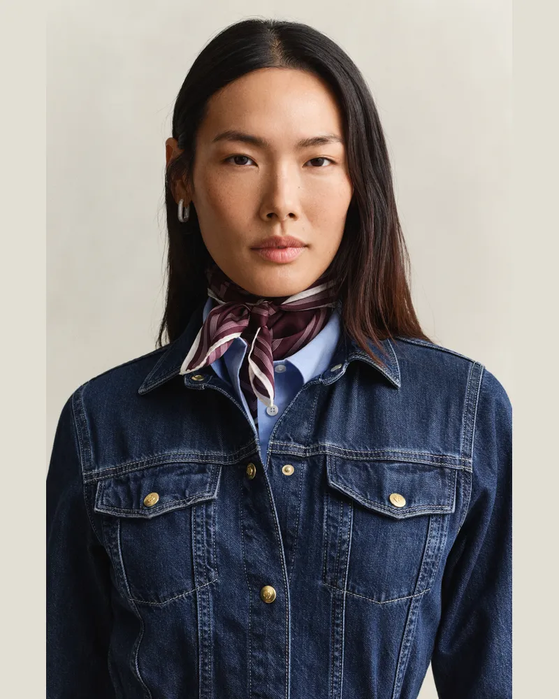 Gant Damen Monogram Seidentuch mit Print DARKENED WINE Darkened