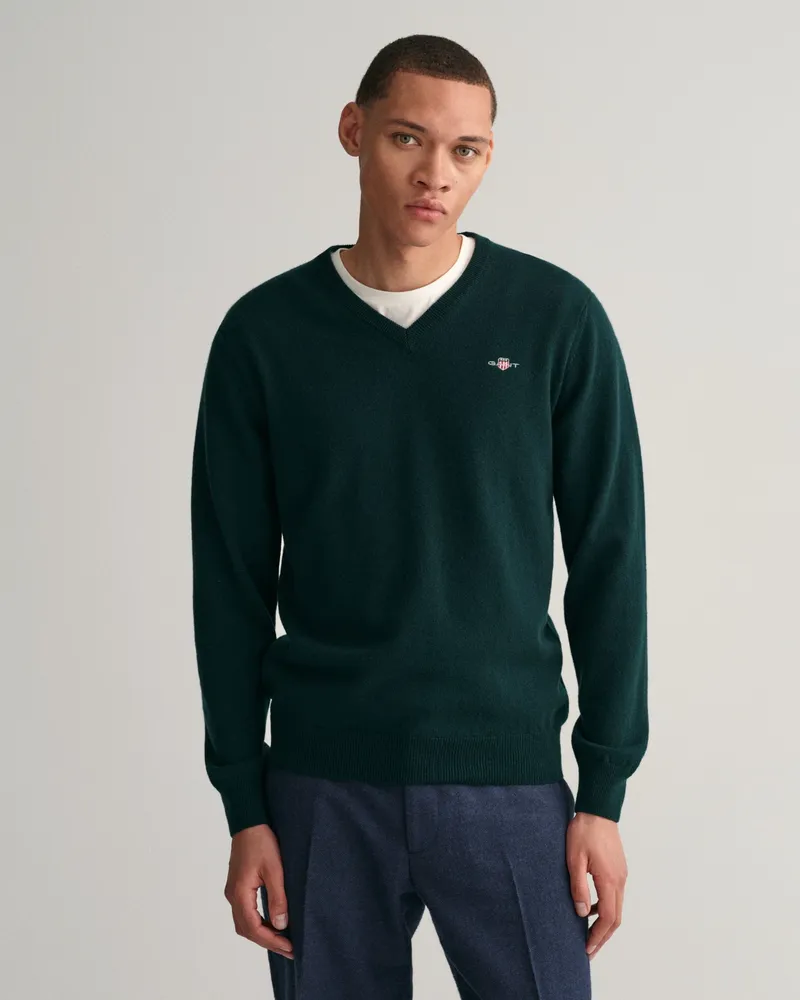 Gant Herren Superfine Lambswool V-Neck Pullover 