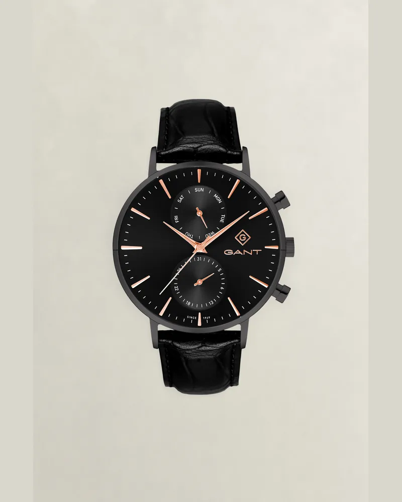 Gant Herren Park Hill Day-Date II Watch EBONY Schwarz Ebony