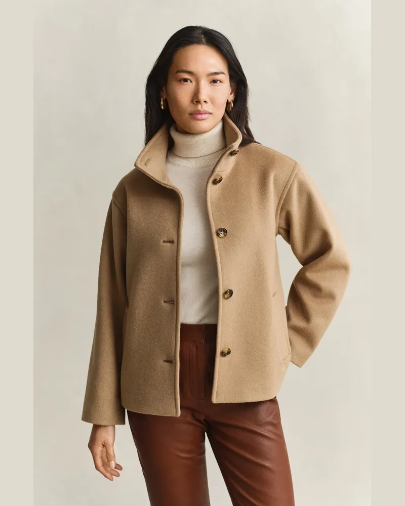 Gant Damen Jacke aus Wollmischung WARM KHAKI Warm