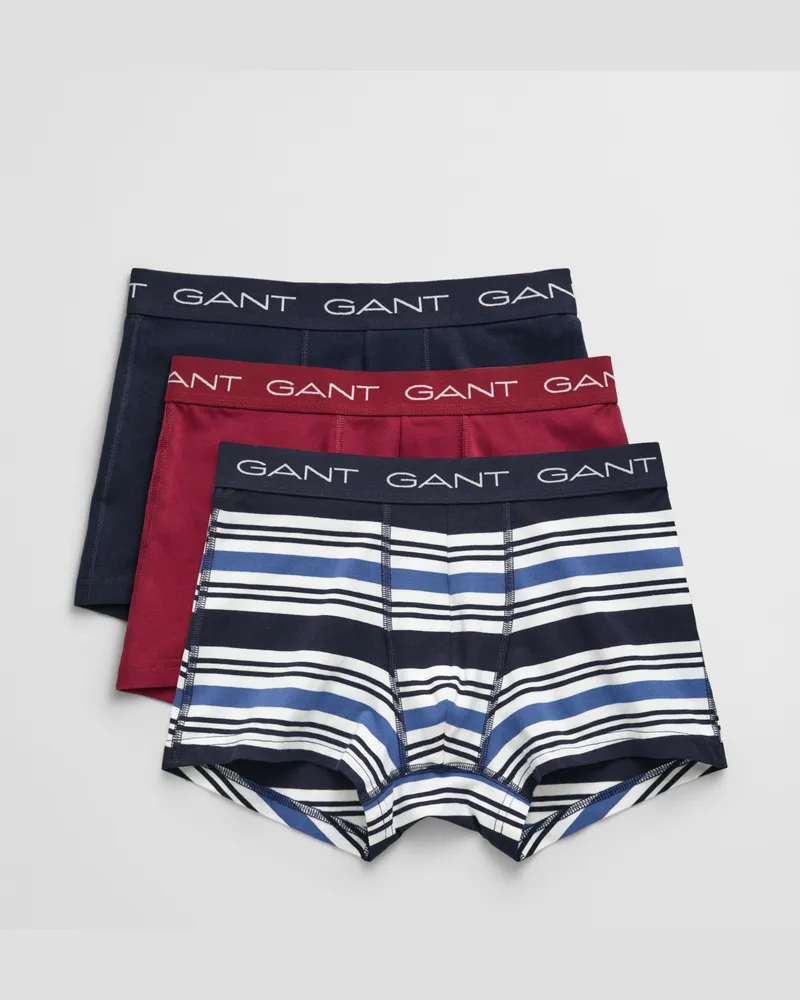 Gant Herren 3er-Pack Boxershorts mit bunten Streifen 