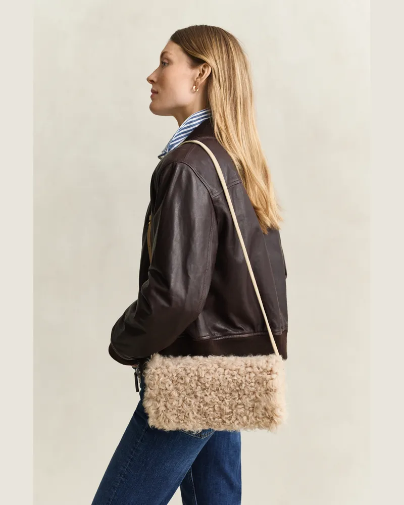 Gant Damen Shearling Clutch CARAMEL Braun Caramel