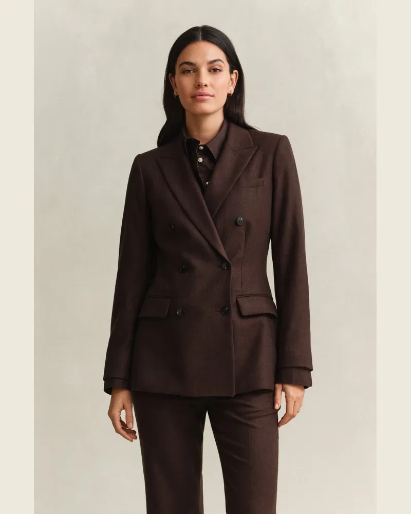 Gant Damen Flanellblazer DEEP Braun Deep