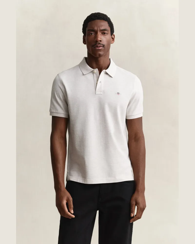 Gant Herren Classic Regular Fit Poloshirt GLACIER MELANGE Glacier