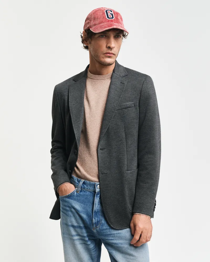 Gant Herren Two-Toned Twill Jersey Sakko 