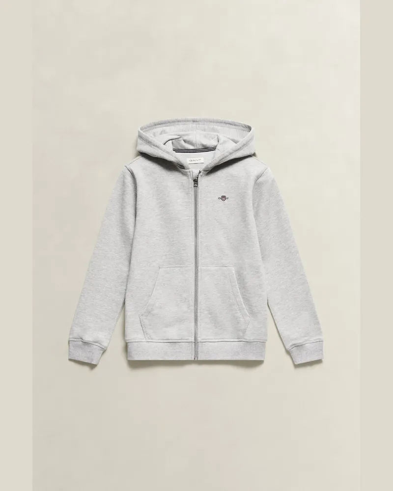 Gant Teenager Shield Sweatjacke Grau MELANGE Grau