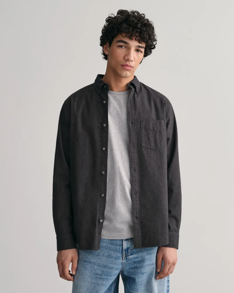 Gant Herren Regular Fit Melange Flanellhemd 