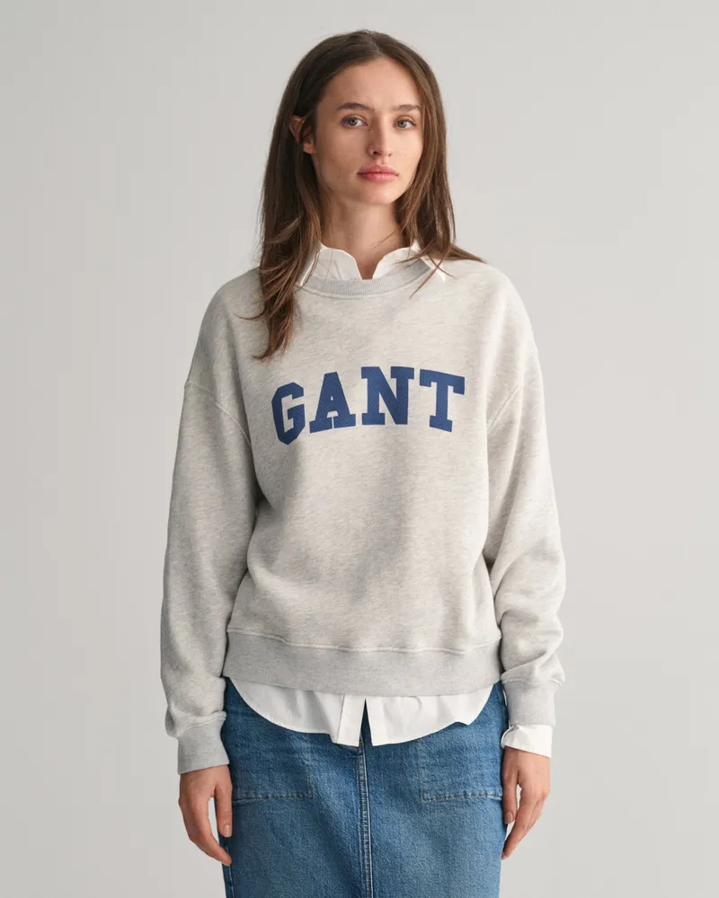 Gant Damen Graphic Rundhals-Sweatshirt 