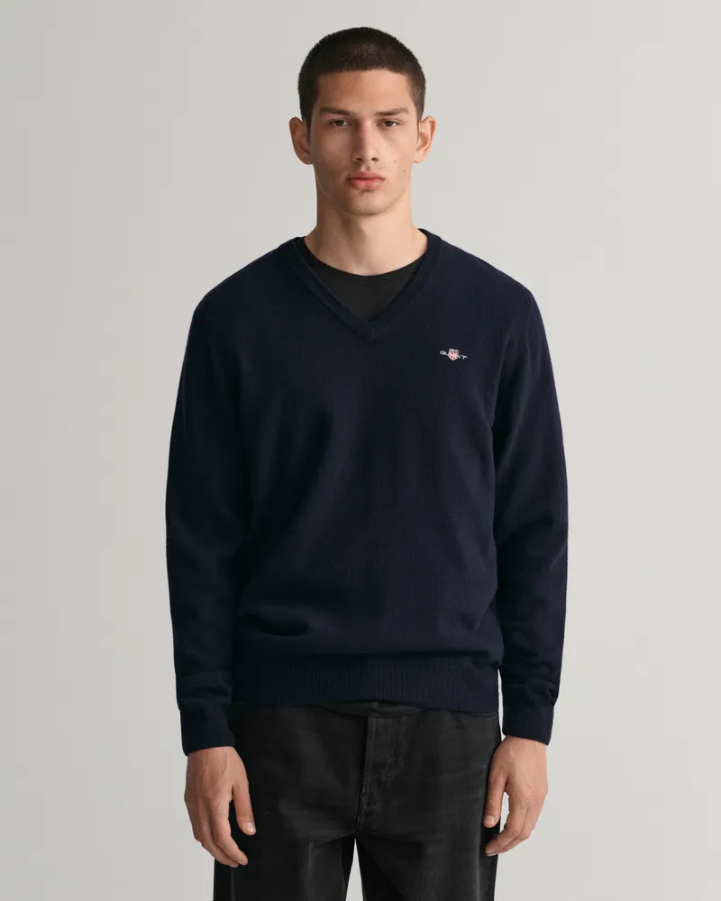 Gant Herren Superfine Lambswool V-Neck Pullover 
