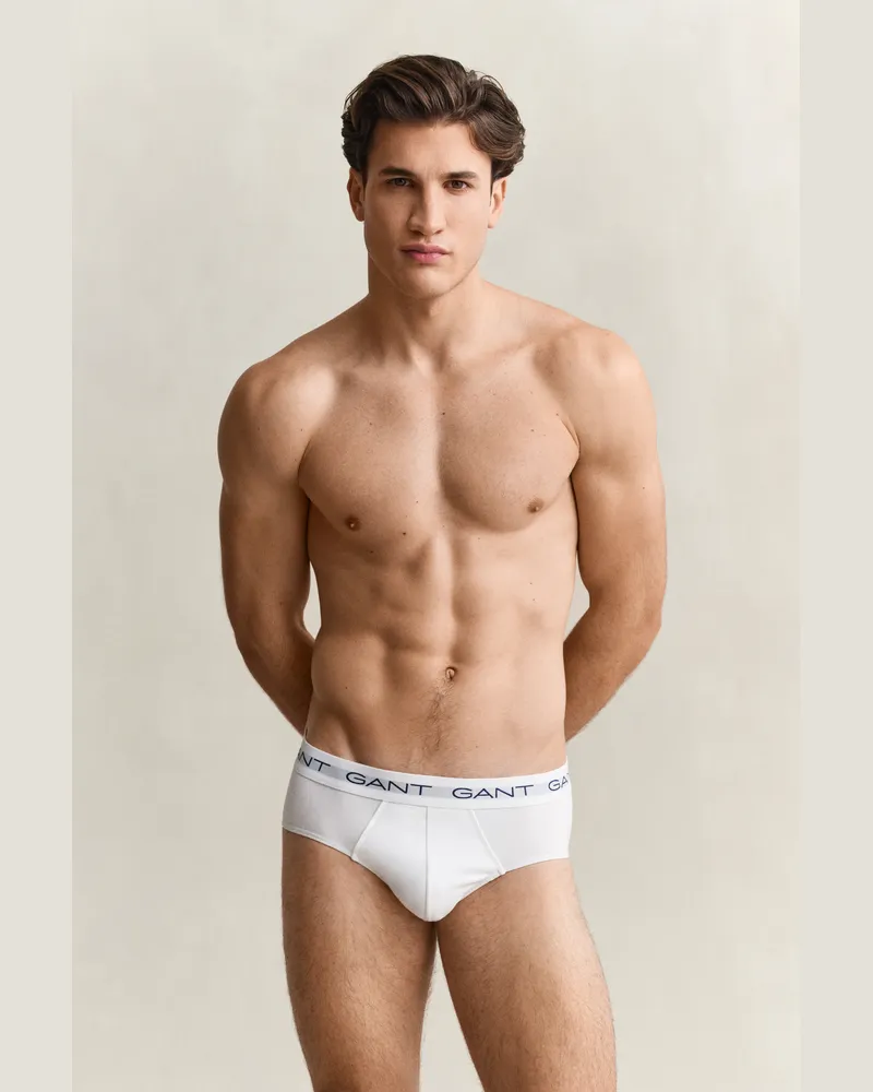 Gant Herren 3er-Pack Unterhosen Weiß Weiß