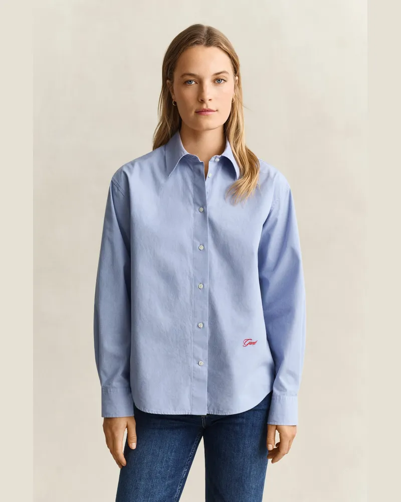 Gant Damen Relaxed Fit Popeline-Bluse MISTY LAVENDER Misty