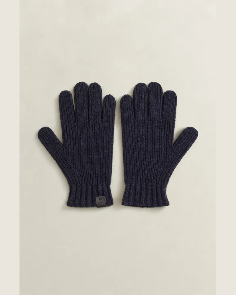 Gant Herren Lambswool Handschuhe EVENING Blau Evening