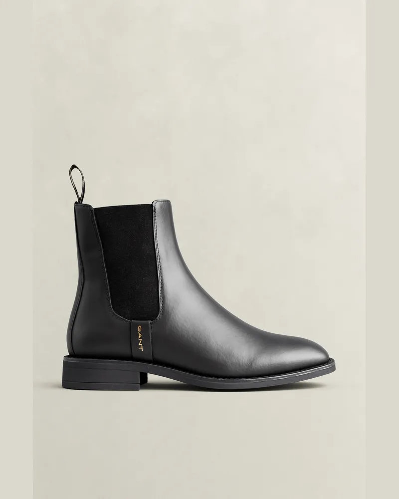Gant Damen Fayy Lederstiefel Schwarz Schwarz