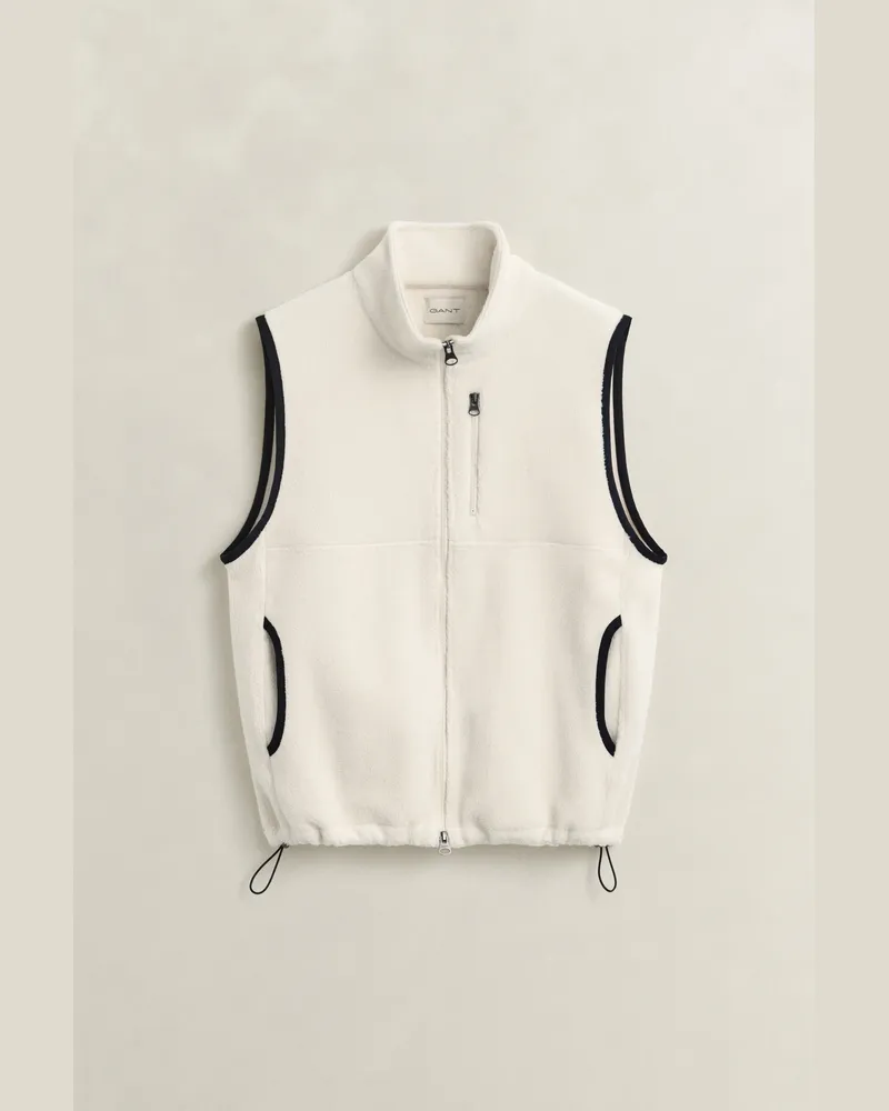 Gant Herren Fleece Weste CREAM Cream