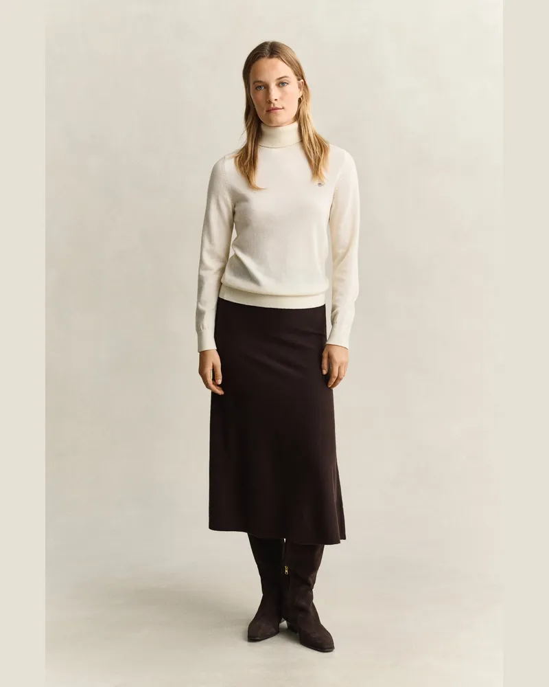 Gant Damen Rock aus Lambswool DEEP Braun Deep