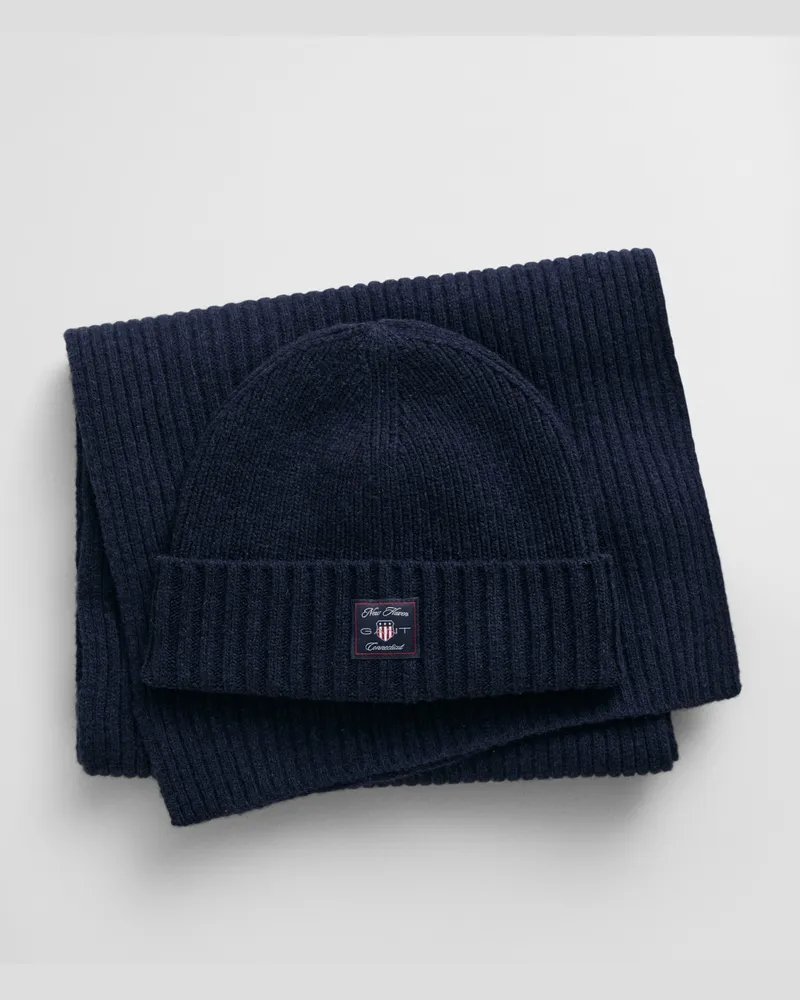 Gant Teens Teens Beanie und Schal aus Wolle im Geschenkset 