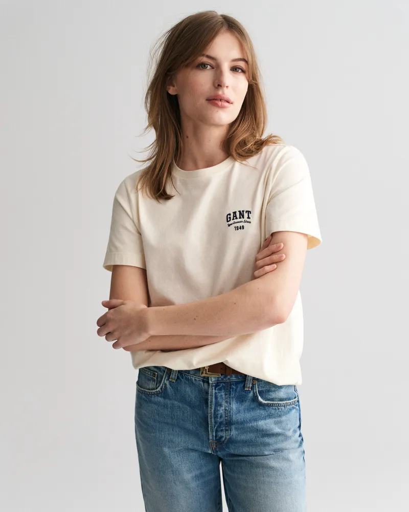 Gant Damen T-Shirt mit kleiner Grafik 